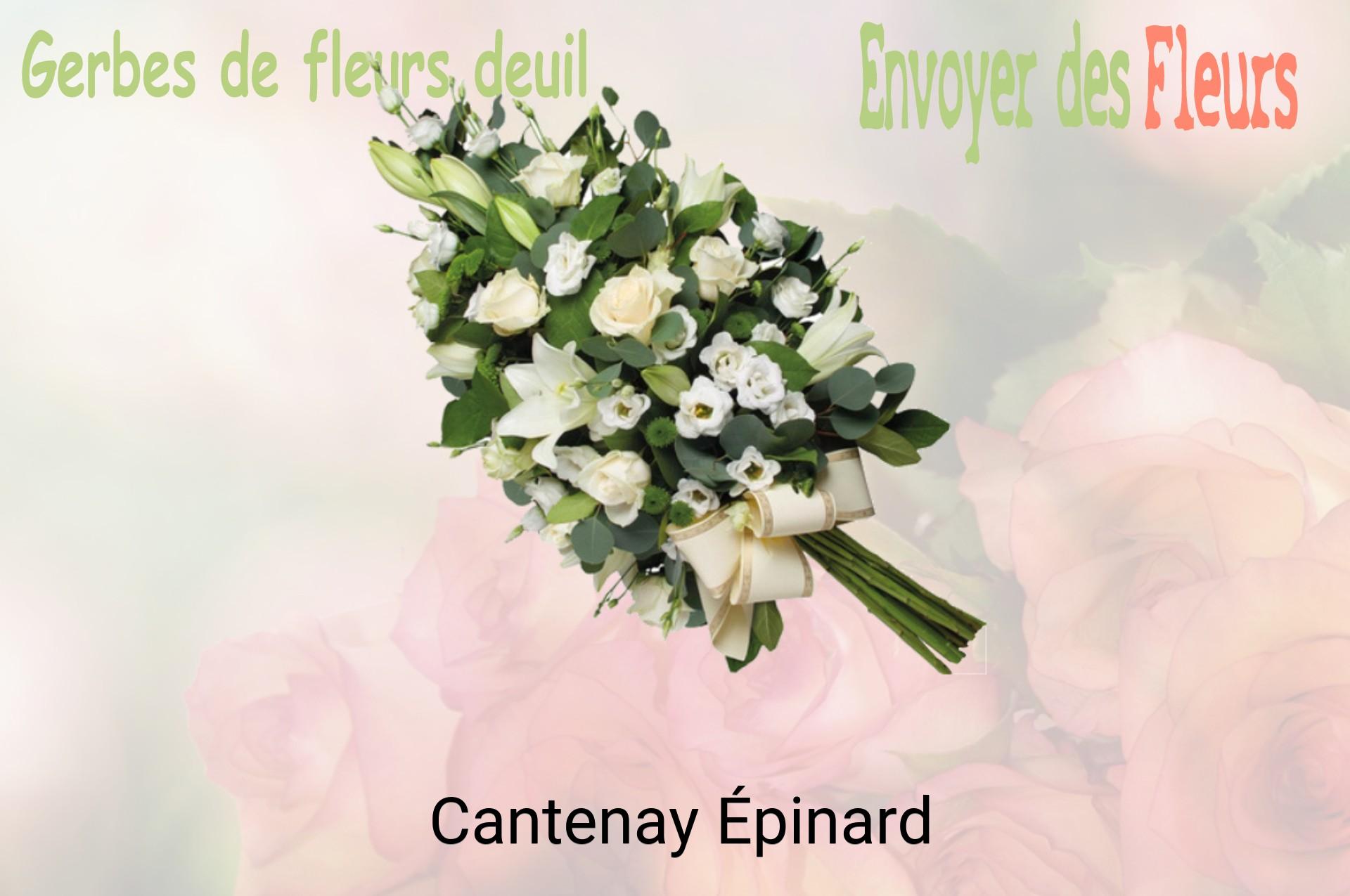 Gerbe de fleurs de deuil livrée à Cantenay-Épinard